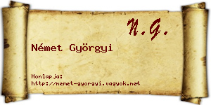 Német Györgyi névjegykártya